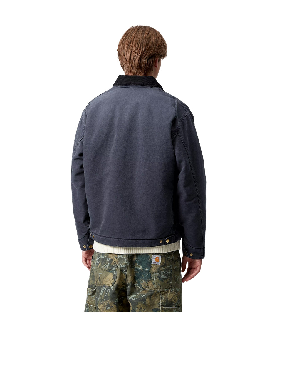 Carhartt WIP OG Detroit Jacket Dark Navy Black Stone Canvas