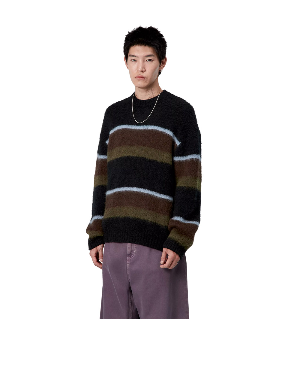 Carhartt WIP Merton Sweater Sundling Stripe Palisander