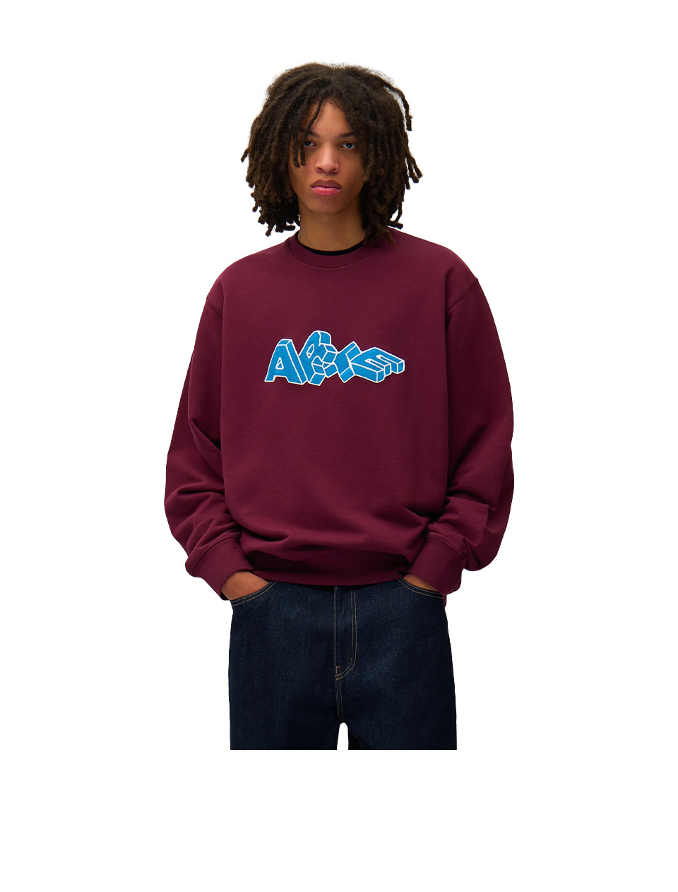 Arte Antwerp Arte Blocks Crewneck Bordeaux