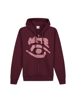 Arte Antwerp Eyes Front Zip Hoodie Bordeaux