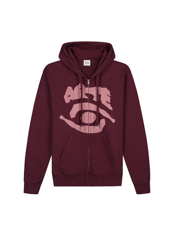 Arte Antwerp Eyes Front Zip Hoodie Bordeaux