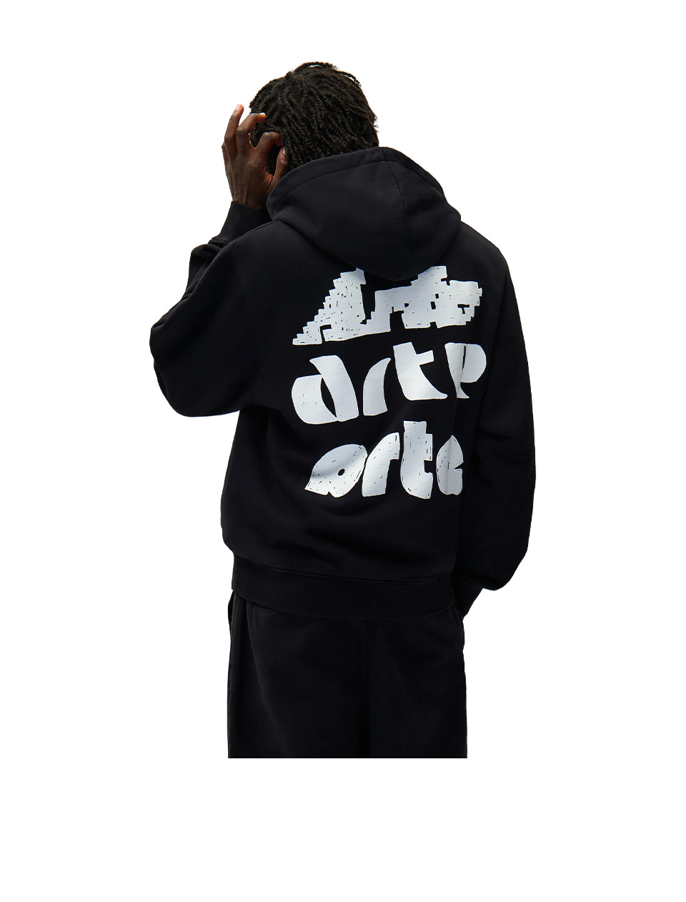 Arte Antwerp Multi Arte Print Hoodie Black