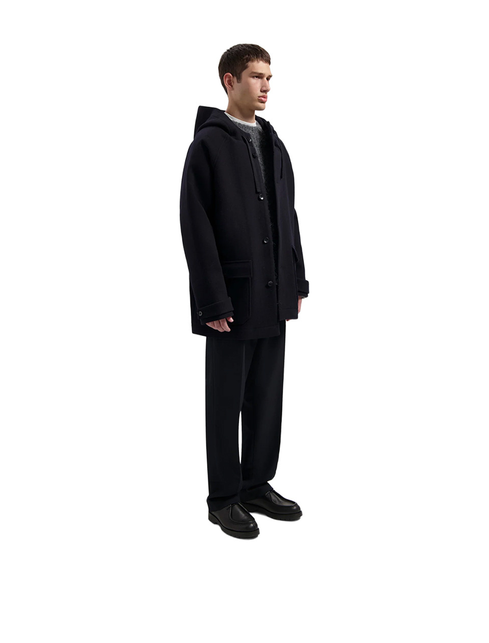 OLAF Wool Duffel Jacket Navy