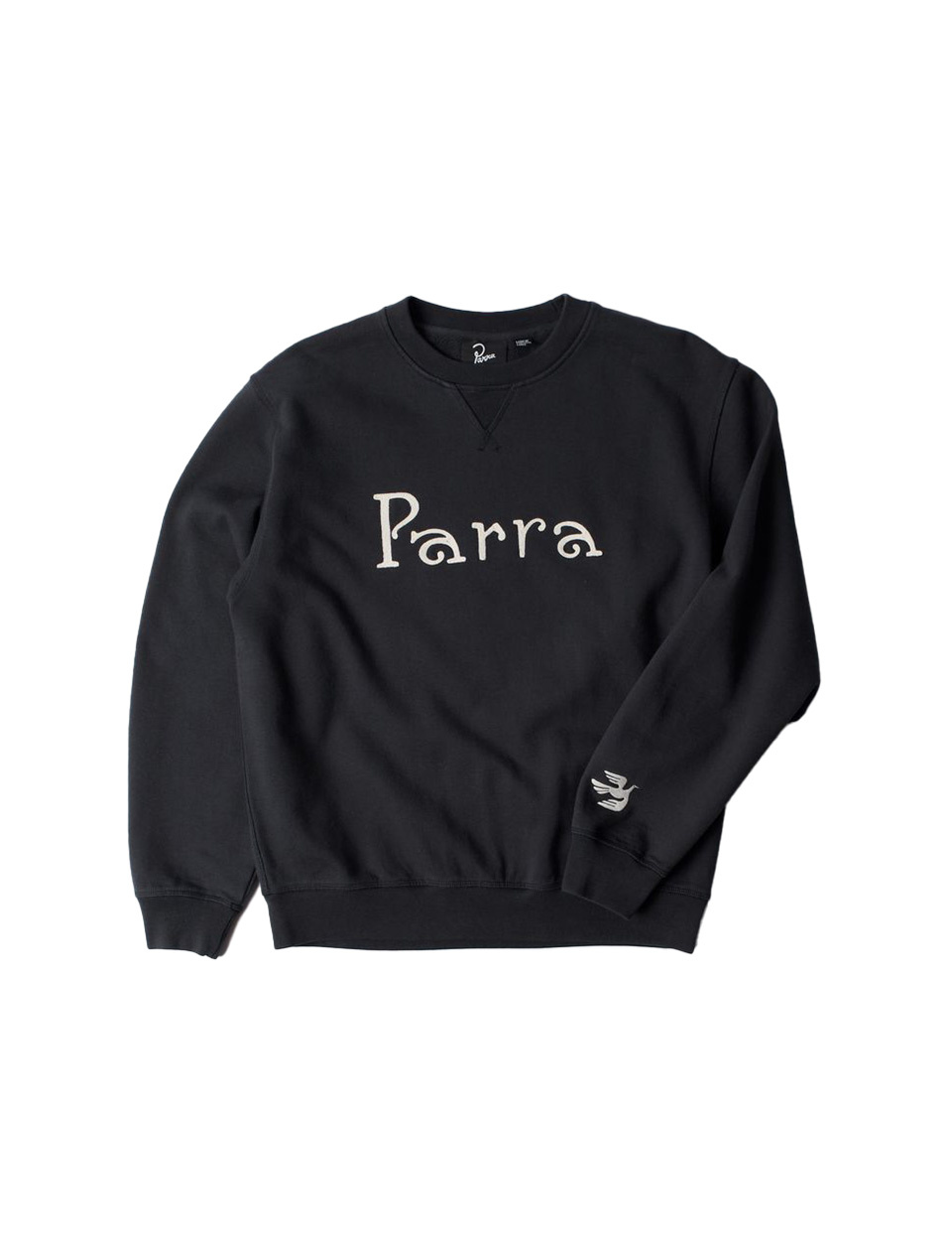 By Parra Weird Trad Logo Crewneck Sweatshirt Dark Navy