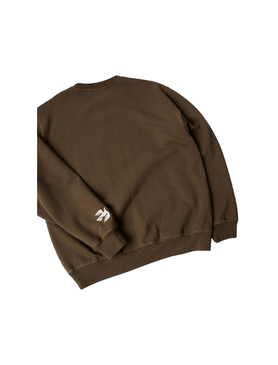 By Parra Weird Trad Logo Crewneck Sweatshirt Brown