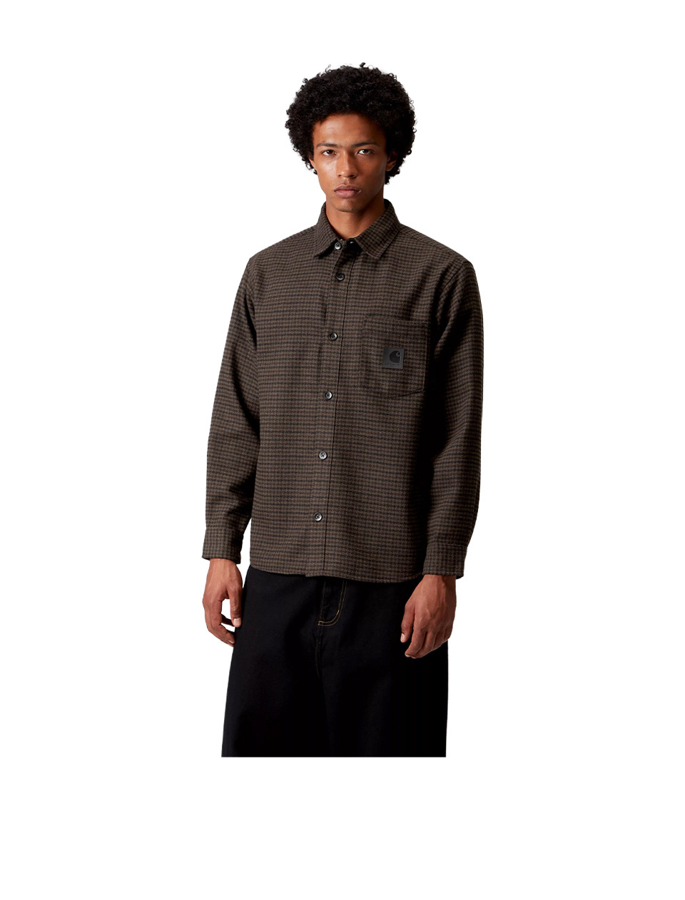 Carhartt WIP L/S Lowis Shirt Lowis Houndstooth Vitola Heather