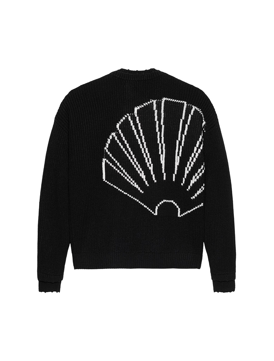 New Amsterdam Surf Association Logo Knit Raw Edge Black White