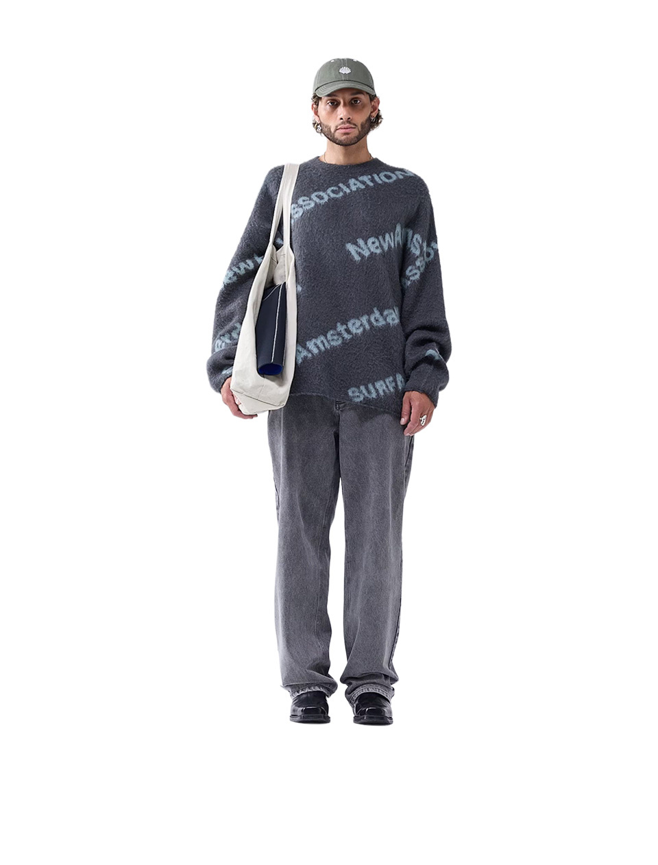 New Amsterdam Surf Association Jacquard Knit Shark Green Teal