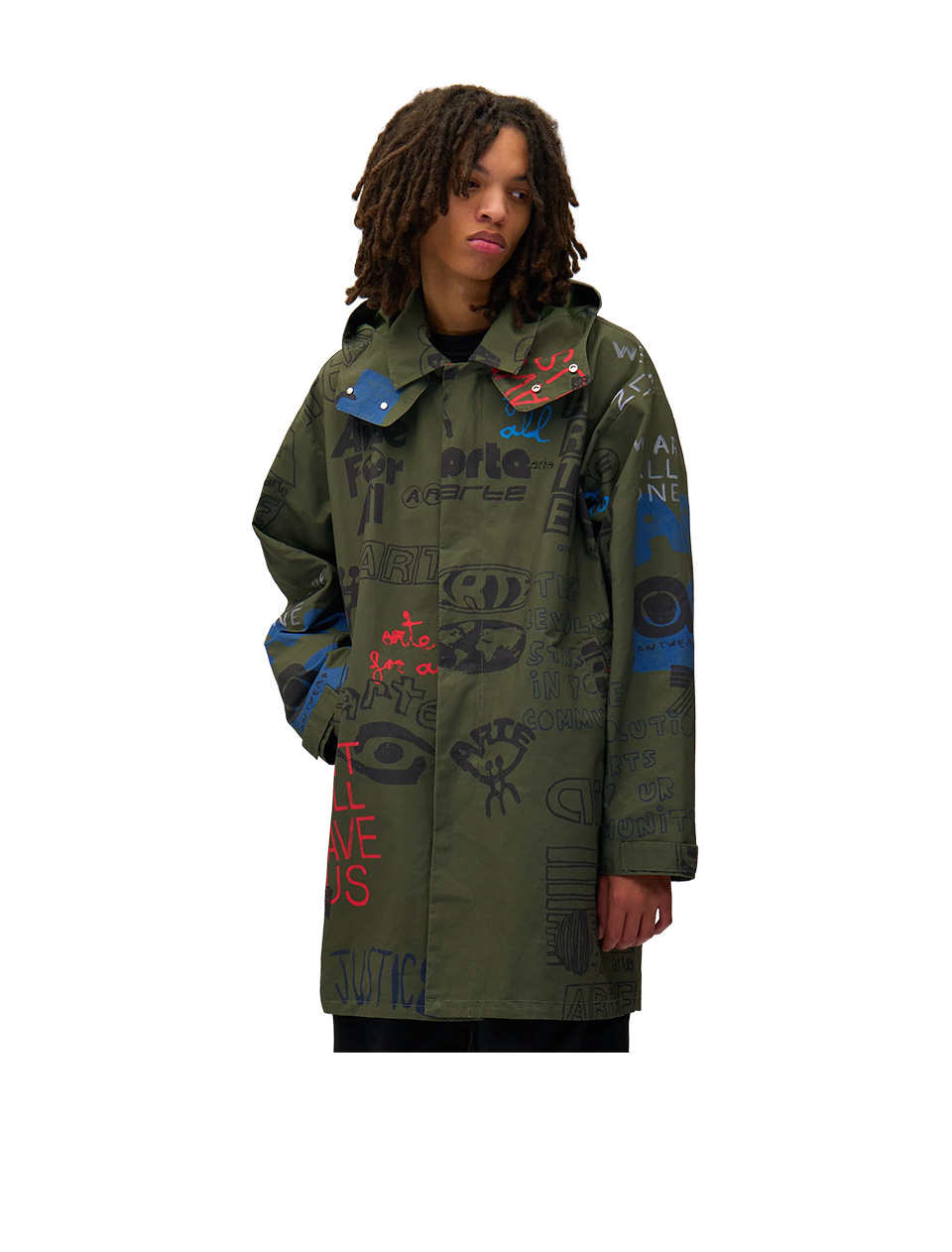 Arte Antwerp Art Saves Coat Dark Green