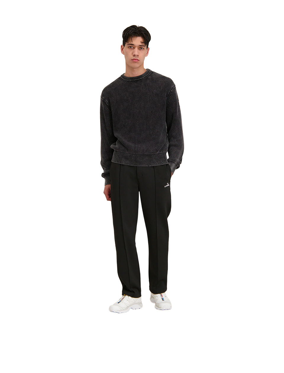 The New Originals Fisherman Rib Crewneck Black