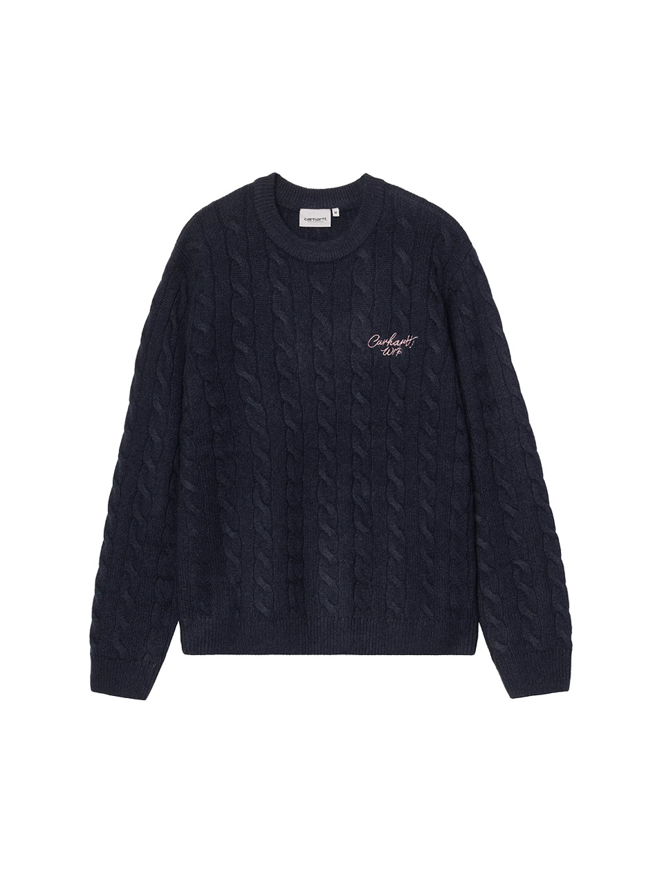 Carhartt WIP Signature Sweater Deep Night Glassy Pink