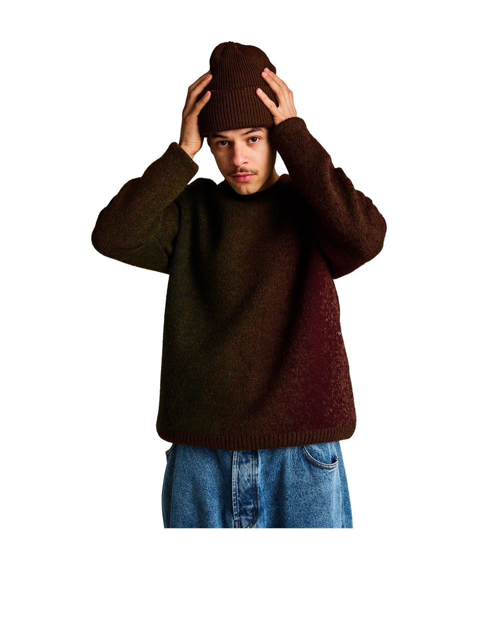 POP Trading Company Pop Mohair Striped Knitted Crewneck Multicolour