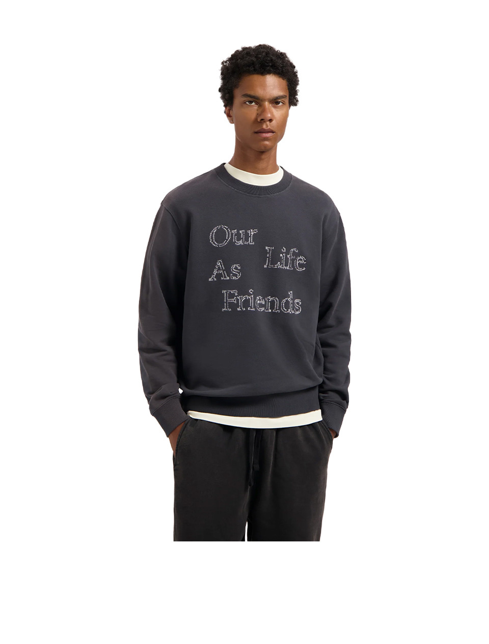 OLAF Crafted Friends Crewneck Charcoal