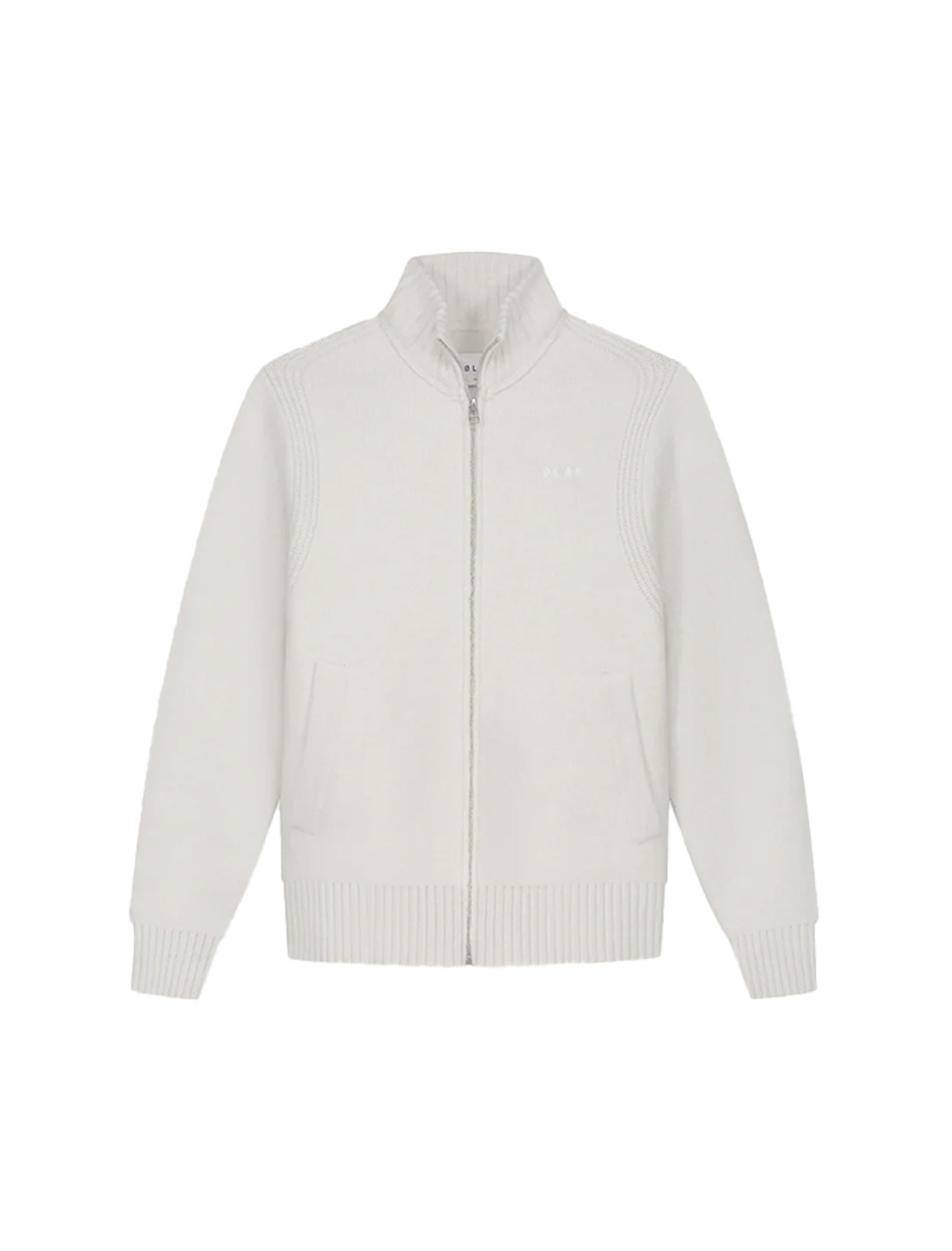 OLAF Zip Knitted Mock Neck Off-White