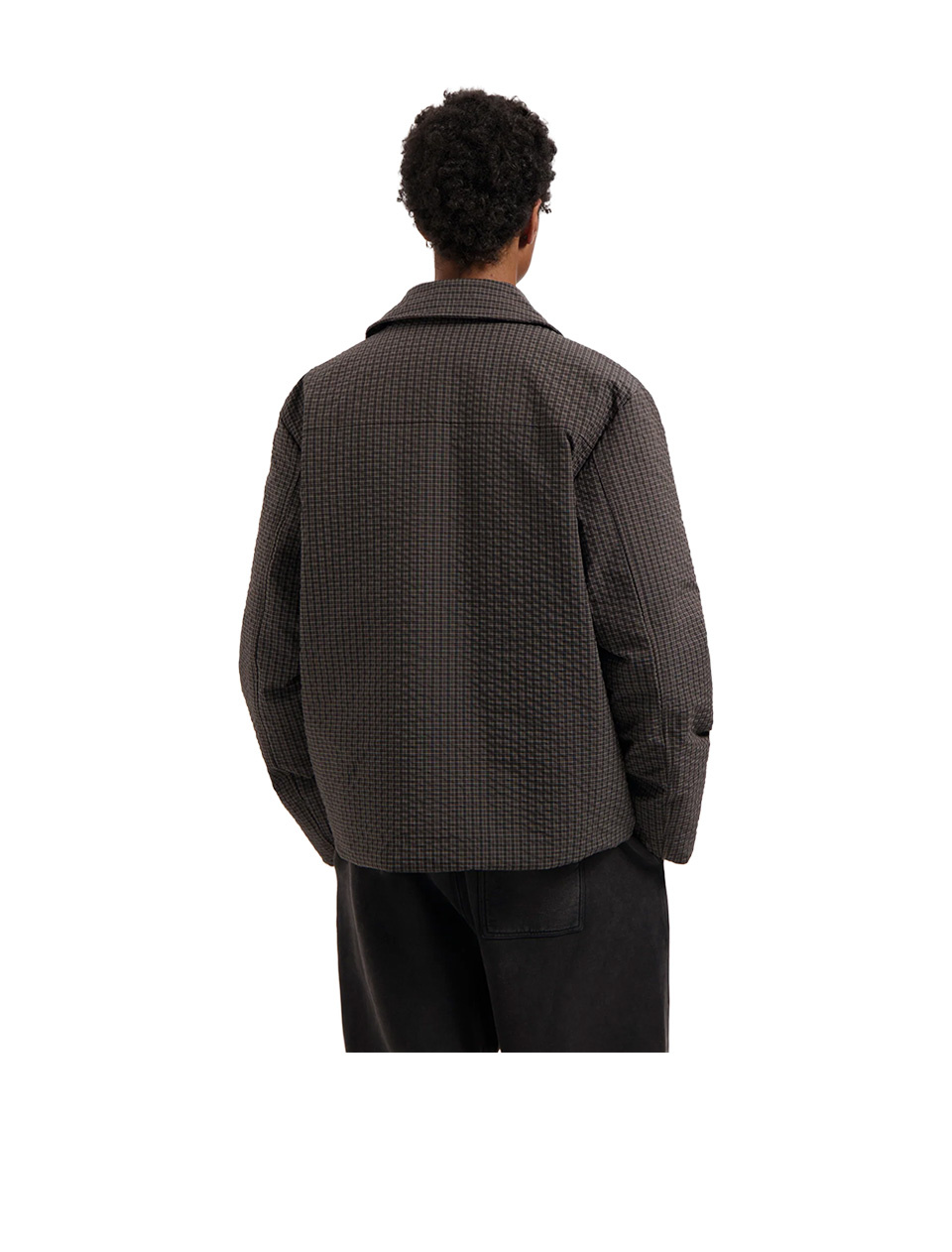 OLAF Checked Padded Coach Jacket Hot Fudge