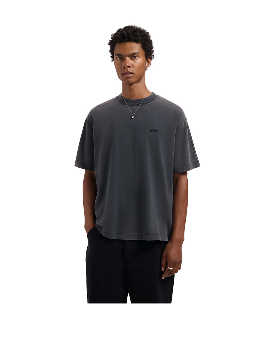 OLAF Washed Signature Tee Charcoal
