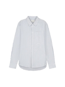 OLAF Monogram Embro Oxford Shirt Blue Stripe