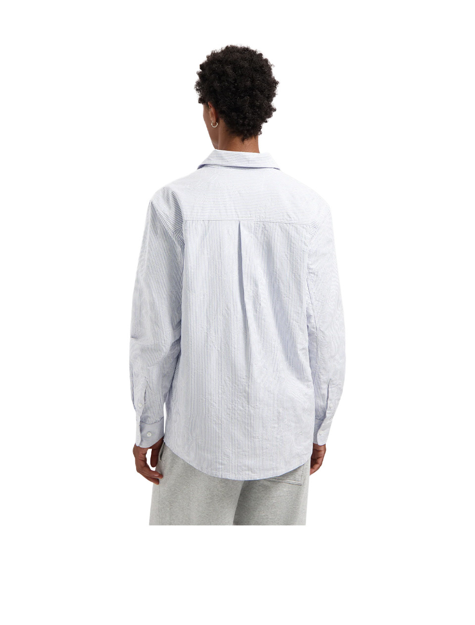 OLAF Monogram Embro Oxford Shirt Blue Stripe