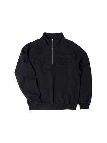 By Parra Media Training Quarter Zip Pullover Black