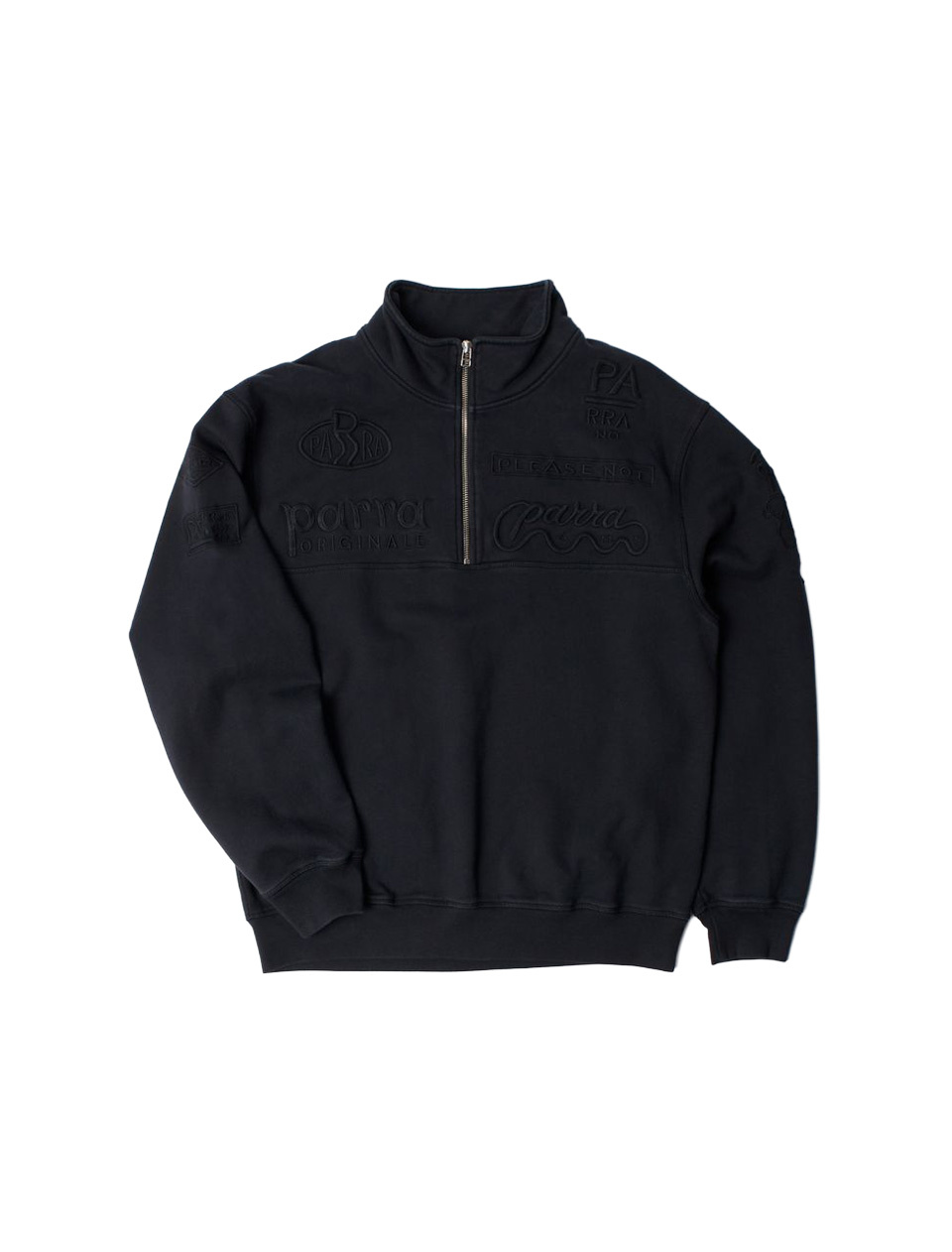 By Parra Media Training Quarter Zip Pullover Black