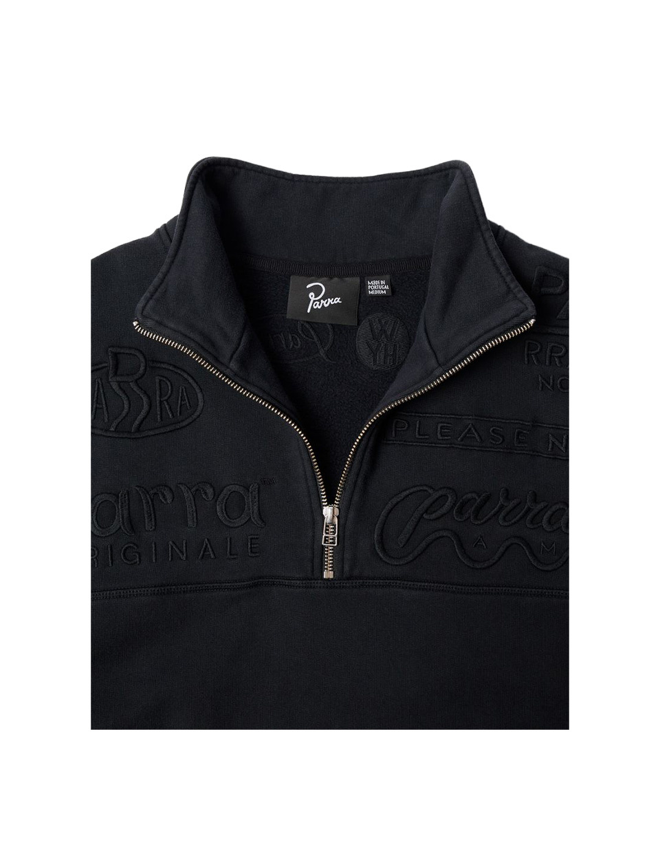 By Parra Media Training Quarter Zip Pullover Black