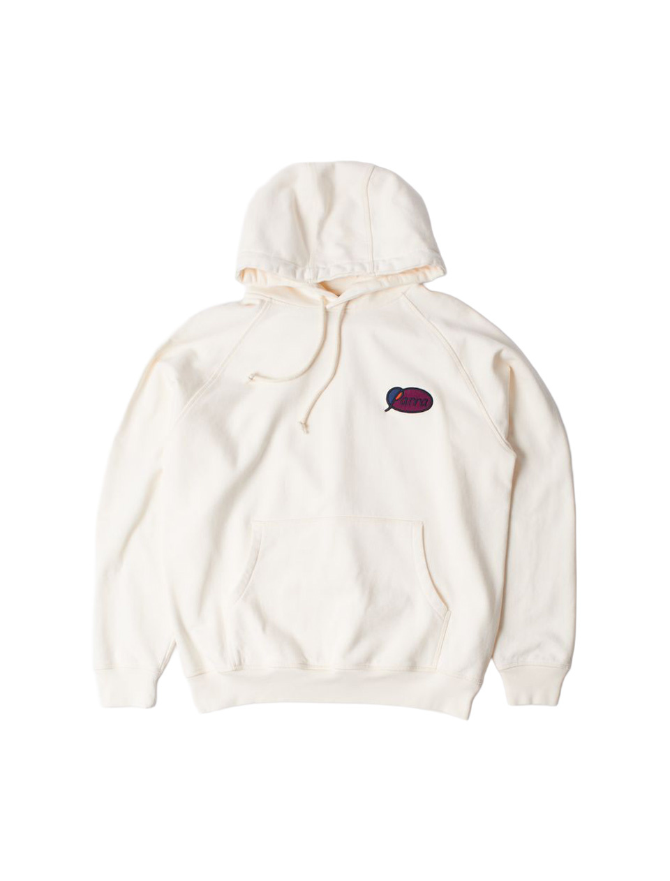 By Parra Circled Script Logo Hooded Sweatshirt Off White