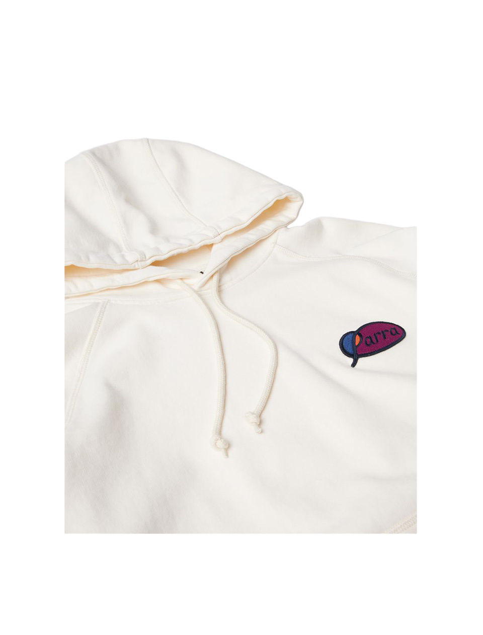 By Parra Circled Script Logo Hooded Sweatshirt Off White