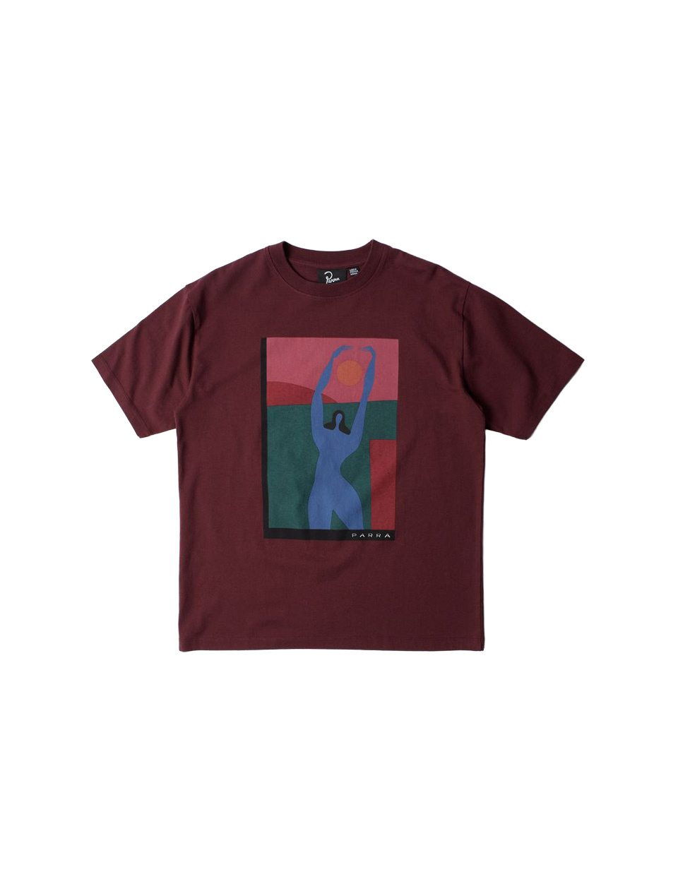 By Parra Protect The Sun T-Shirt Dark Burgundy