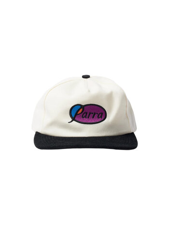 By Parra Circled Script Logo 5 Panel Hat Off White