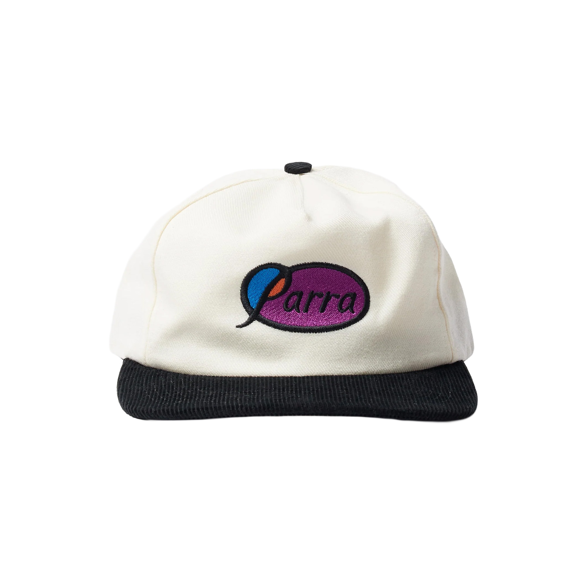 By Parra Circled Script Logo 5 Panel Hat Off White