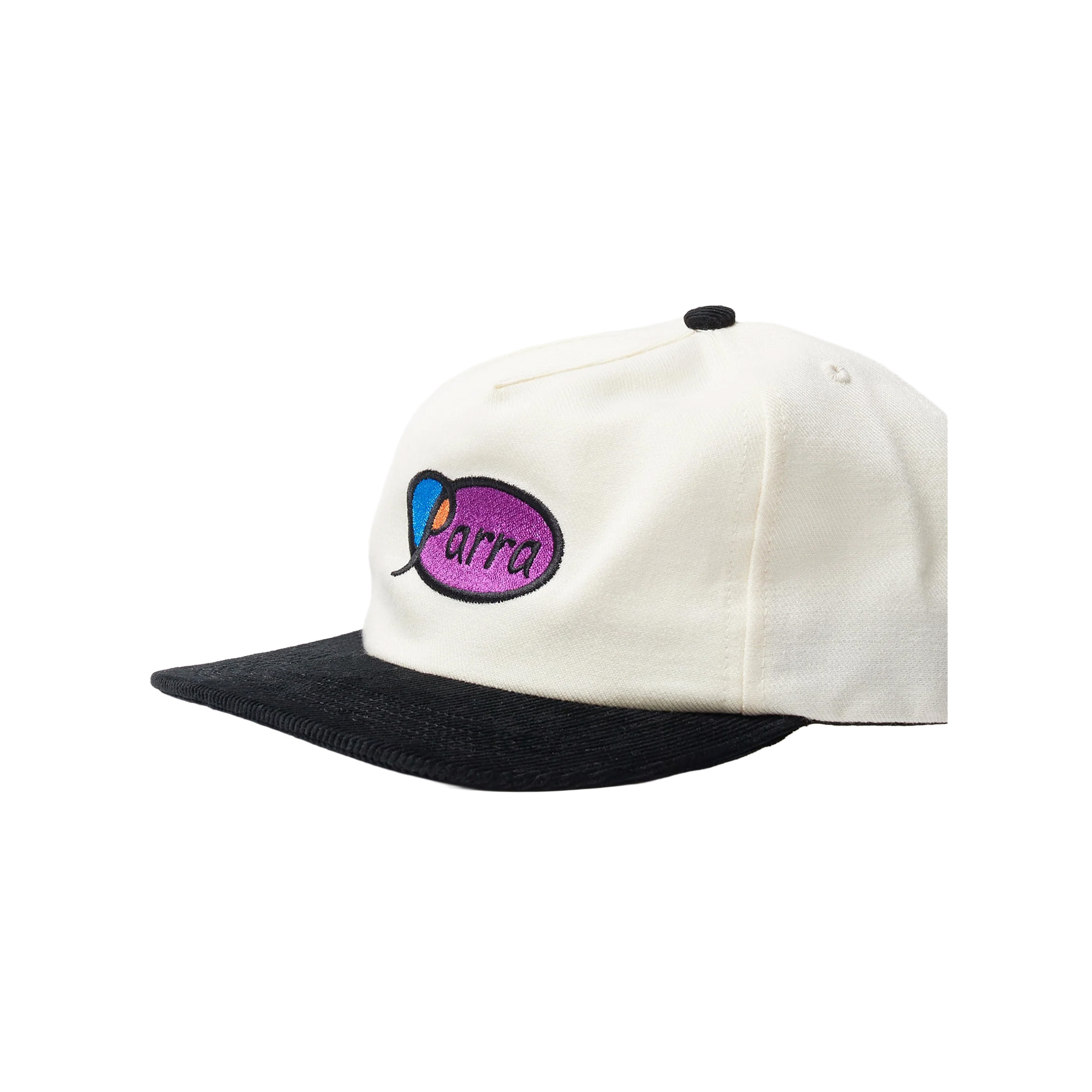 By Parra Circled Script Logo 5 Panel Hat Off White