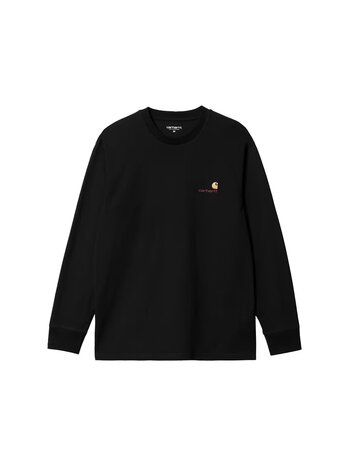 Carhartt WIP L/S American Script T-Shirt Black