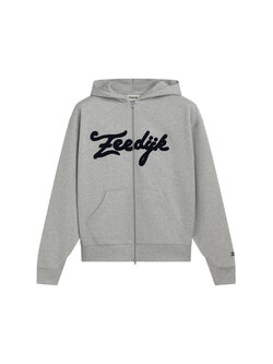 The New Originals Zeedijk Zip Up Hoodie Light Grey Melange