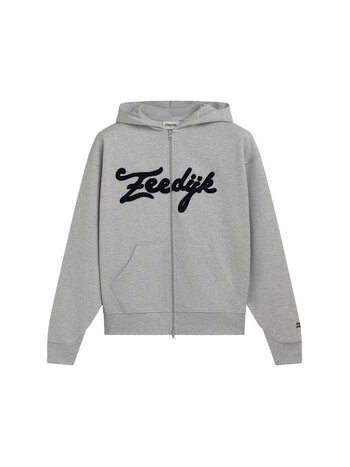 The New Originals Zeedijk Zip Up Hoodie Light Grey Melange