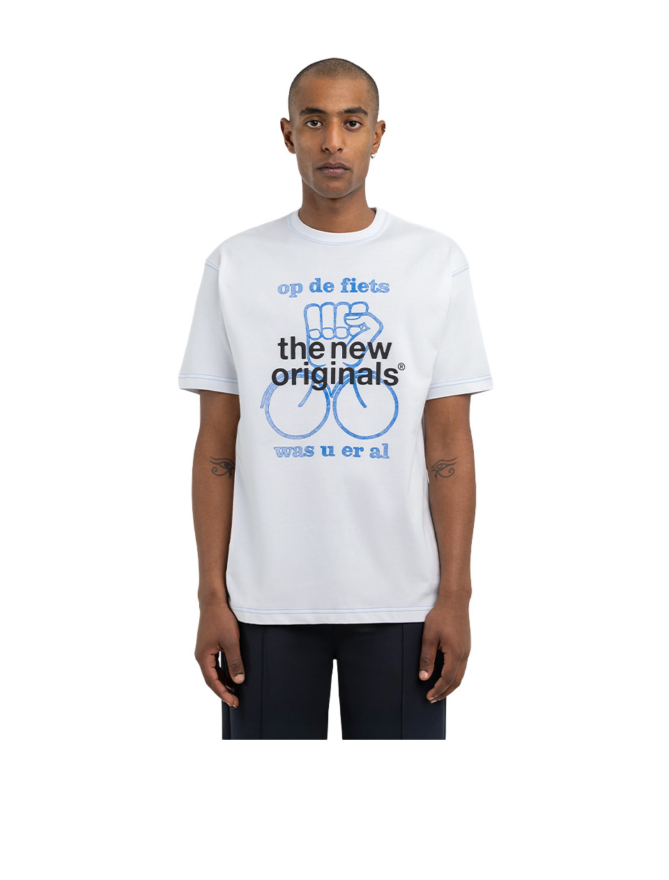 The New Originals Op De Fiets Tee White