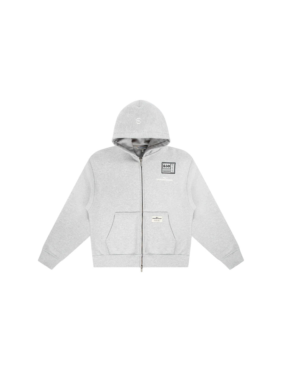 PAL Sporting Goods The Cyr Full Zip Hoodie Light Grey Marl