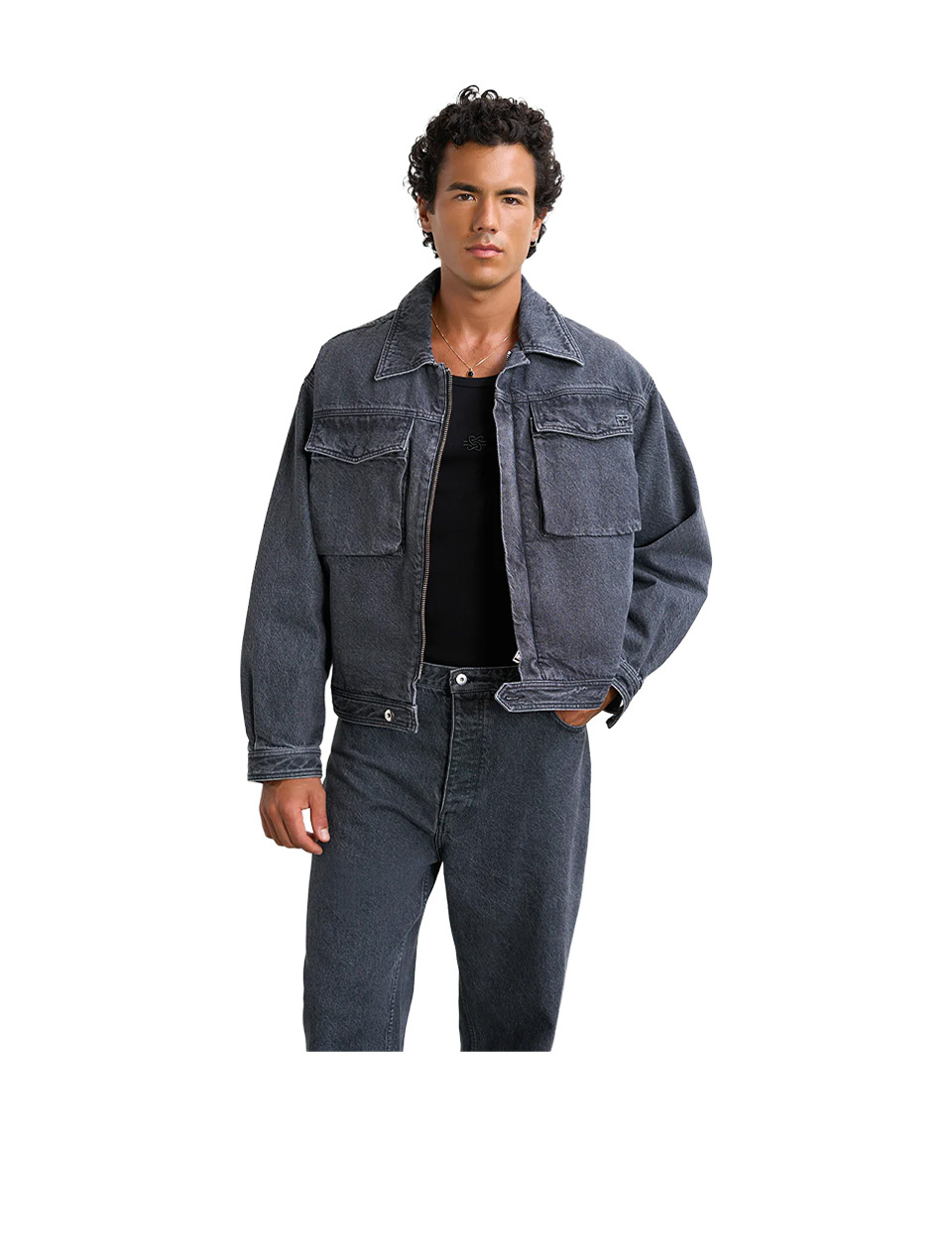 Filling Pieces Denim Jacket Washed Black