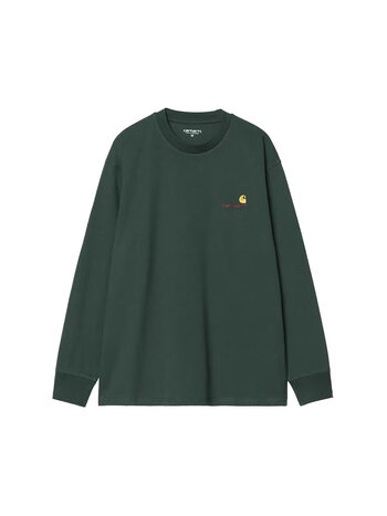Carhartt WIP L/S American Script T-Shirt Kale Green