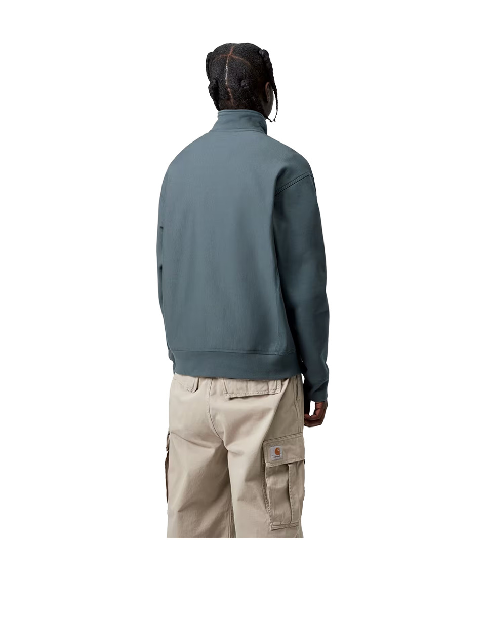 Carhartt WIP Half Zip American Script Sweat Office Blue