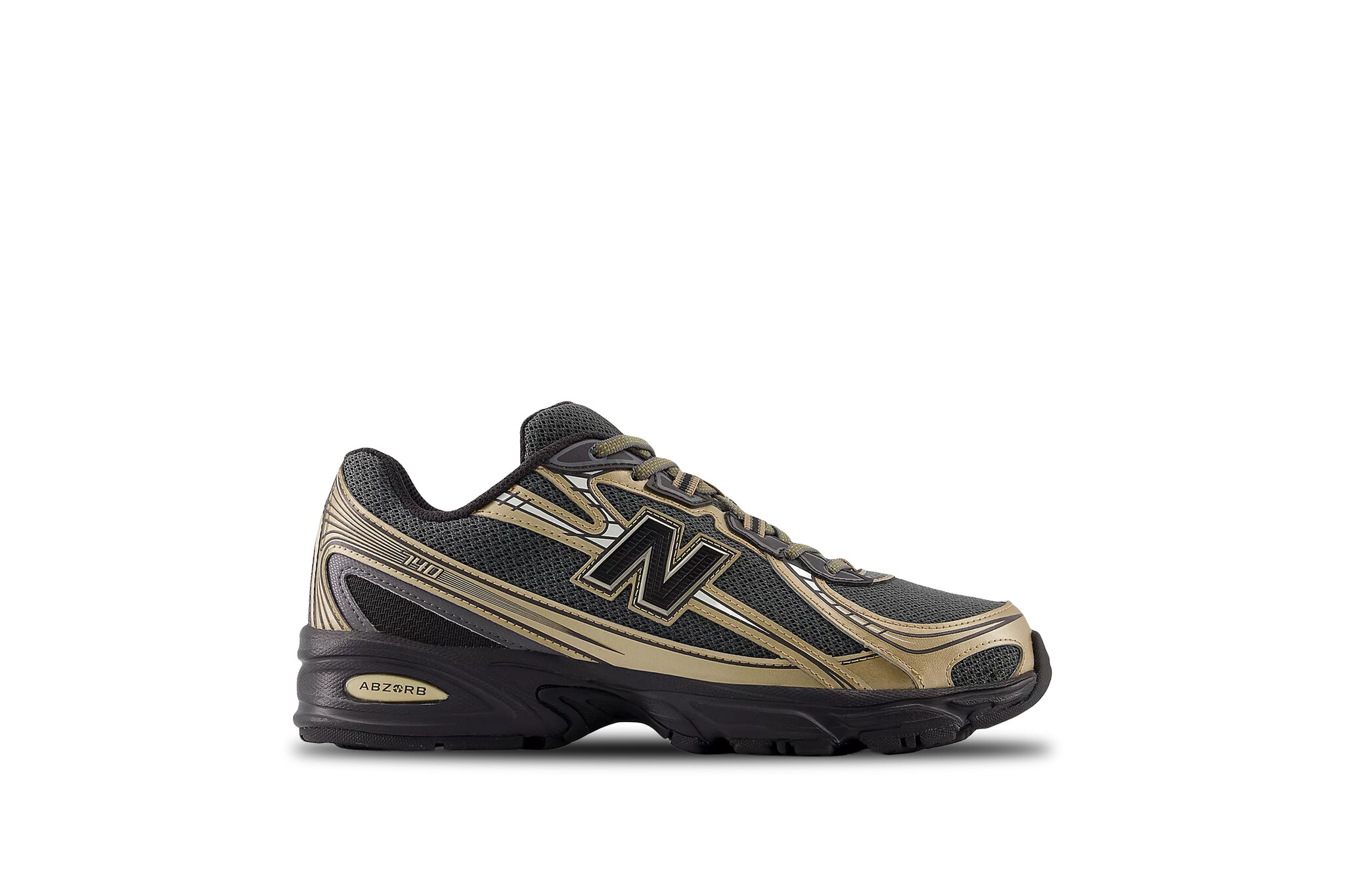 New Balance 740 Black Castlerock Gold Metallic