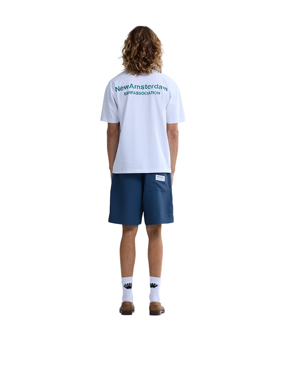 New Amsterdam Surf Association Logo Tee White Sea Green