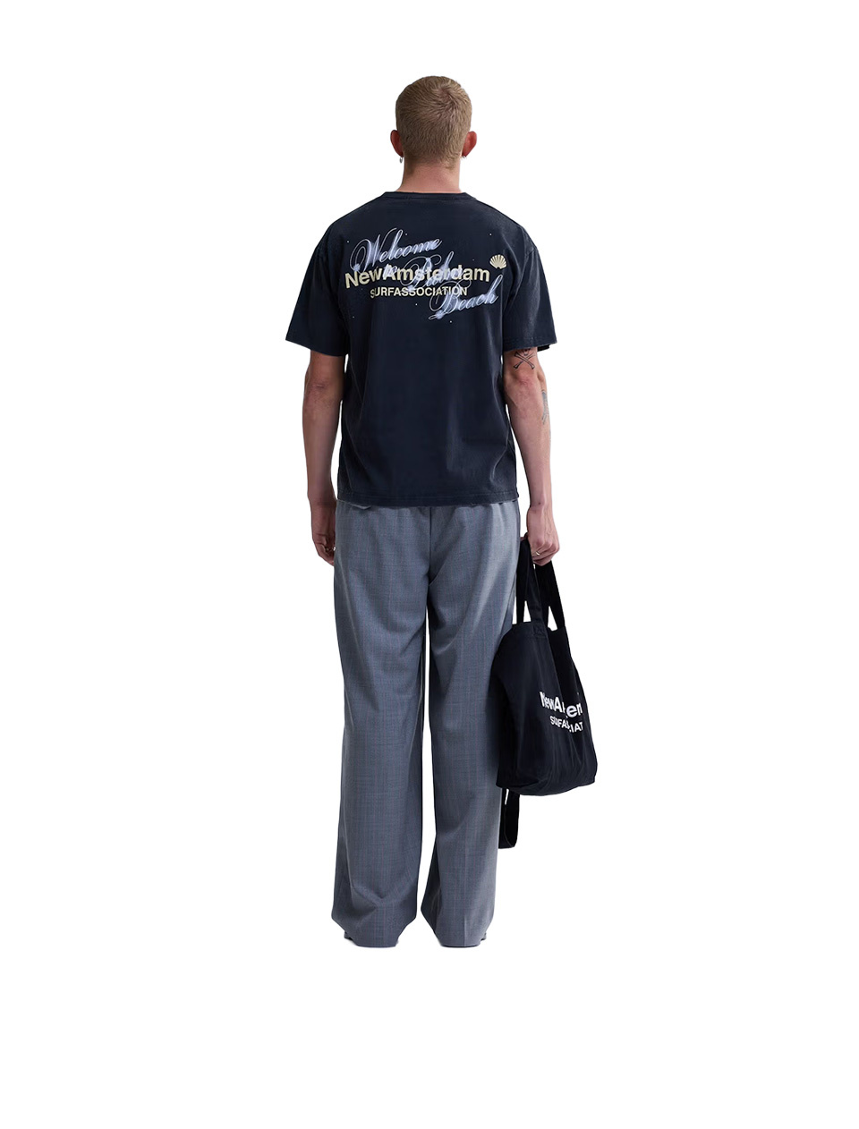 New Amsterdam Surf Association Welcome To Palmbeach Tee Antracite