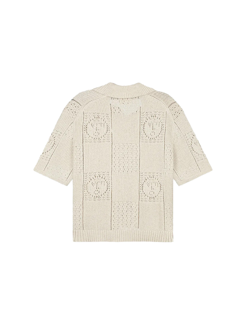 OLAF Face Logo Knit Polo Off White