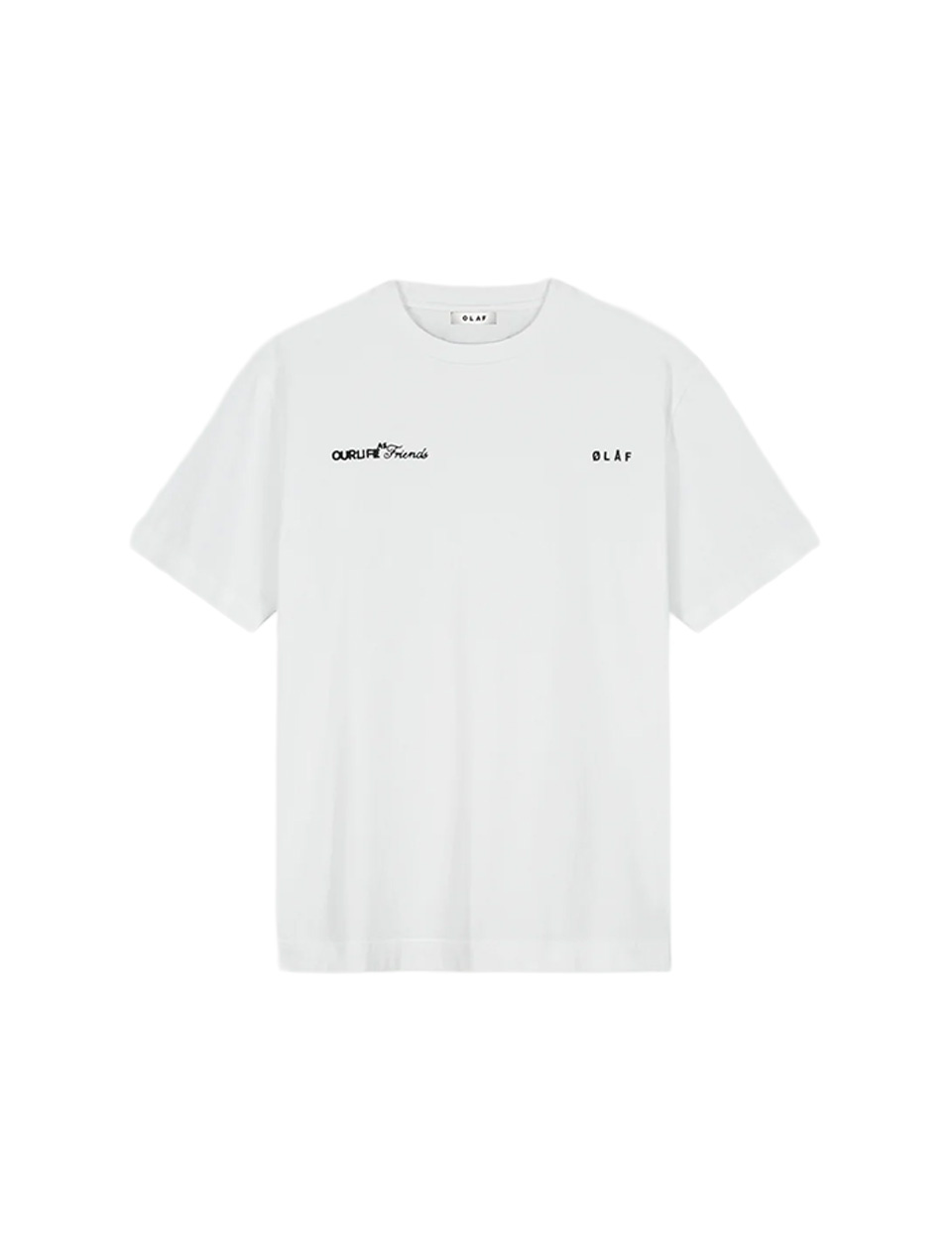 OLAF Script Friends Boxy Tee Optical White