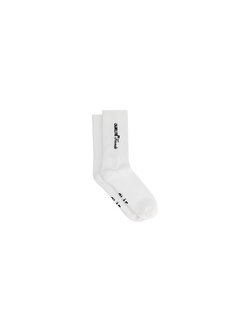 OLAF Script Friends Socks Optical White