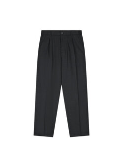 OLAF Regular Wool Blend Pleated Pant Charcoal