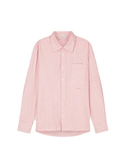 OLAF Oversized Stripe Oxford Shirt Burnt Coral