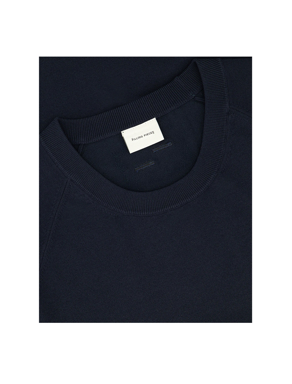Filling Pieces Knit Raglan T-Shirt Navy