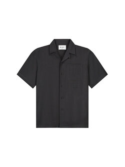 OLAF Linen Blend SS Shirt Charcoal