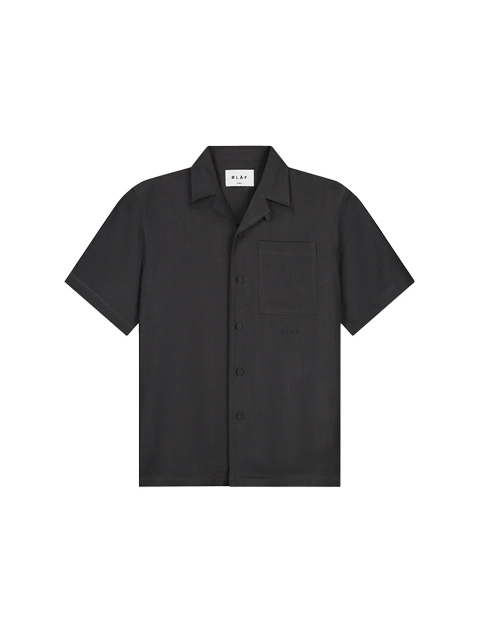 OLAF Linen Blend SS Shirt Charcoal